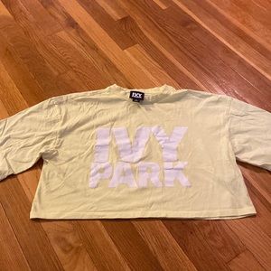 ivy park yellow crop top